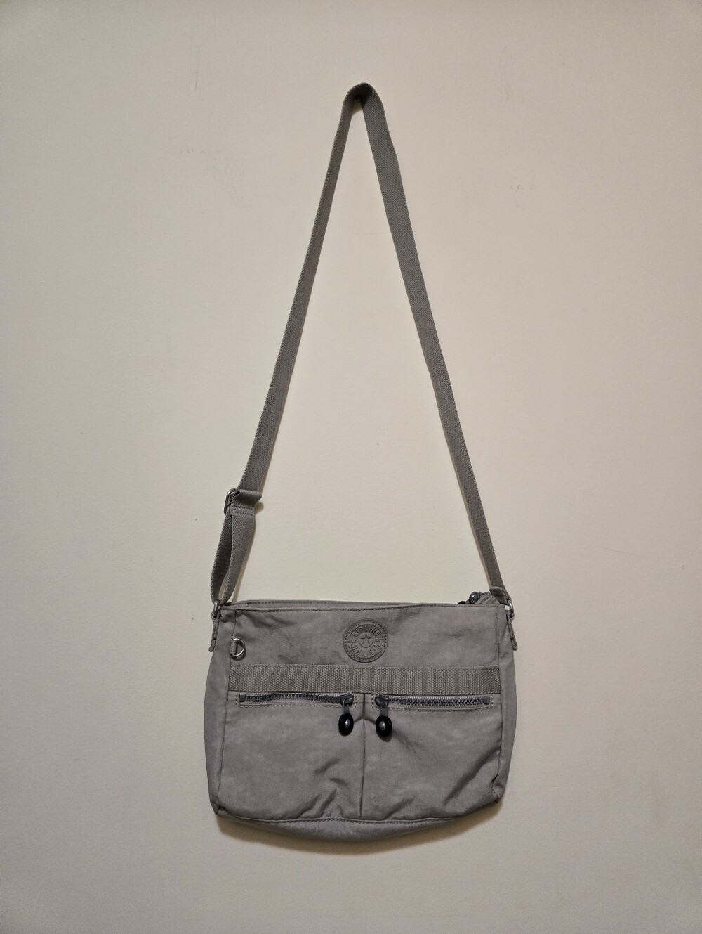 Gray  Kipling Crossbody Shoulder Bag  Lightweight Everyday Carry